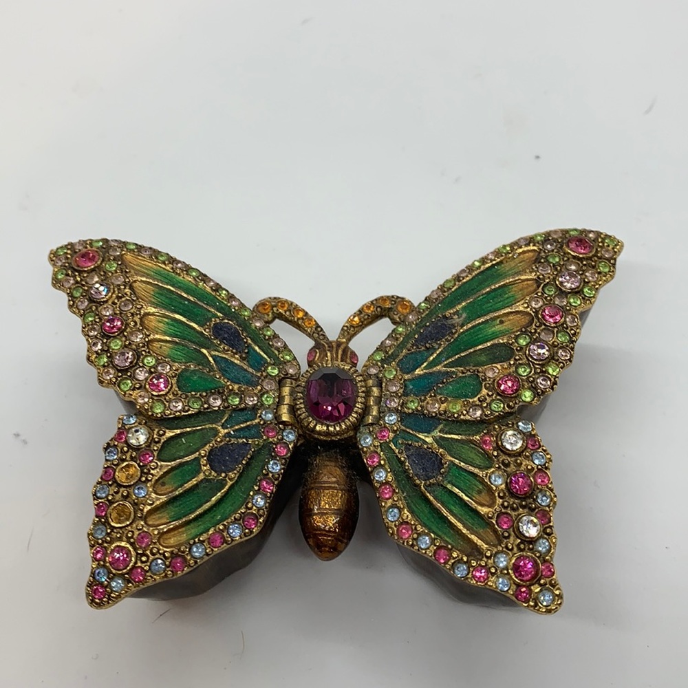 Vintage Fitz&Floyd Enameled Bejeweled Trinket Box